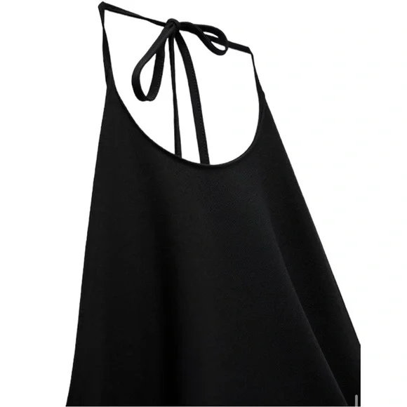 ZARA Pleated Halter Midi Dress - Picture 10 of 12